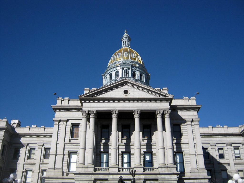 front of the Colorado Capitol