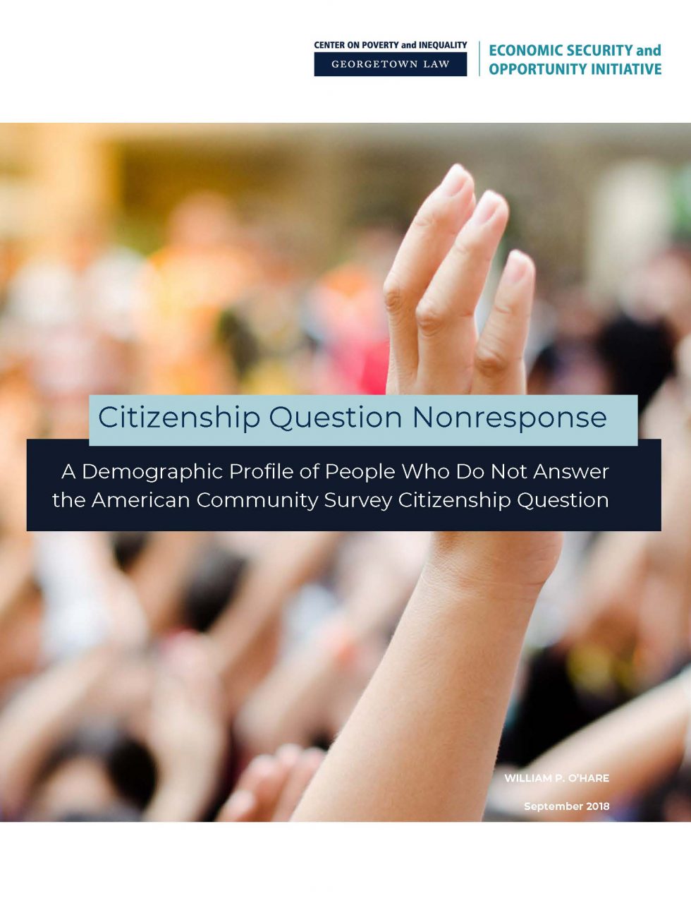 Citizenship Question NonResponse Report Cover