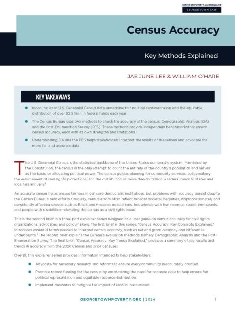 Census Accuracy: Key Methods Explained - Georgetown Center on Poverty ...